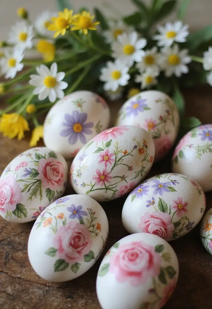 25+ Easter Egg Painting Ideas for a Fun Holiday Craft - 14. Painted Floral Designs