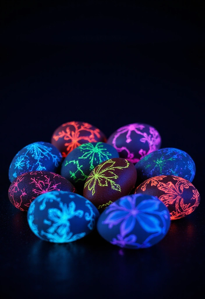 25+ Easter Egg Painting Ideas for a Fun Holiday Craft - 17. Glowing Eggs