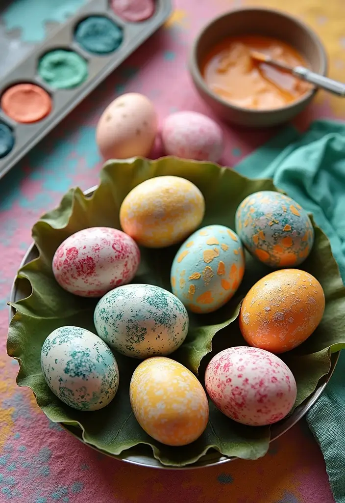 25+ Easter Egg Painting Ideas for a Fun Holiday Craft - 2. Stamping Fun