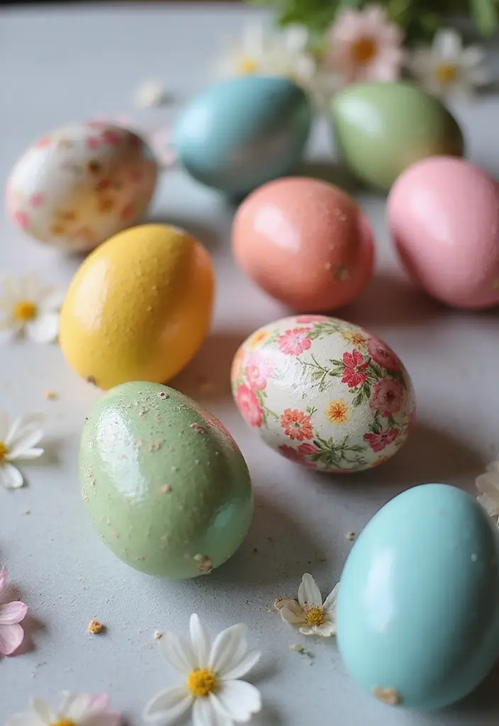 25+ Easter Egg Painting Ideas for a Fun Holiday Craft - 21. Clear Paint with Imagery