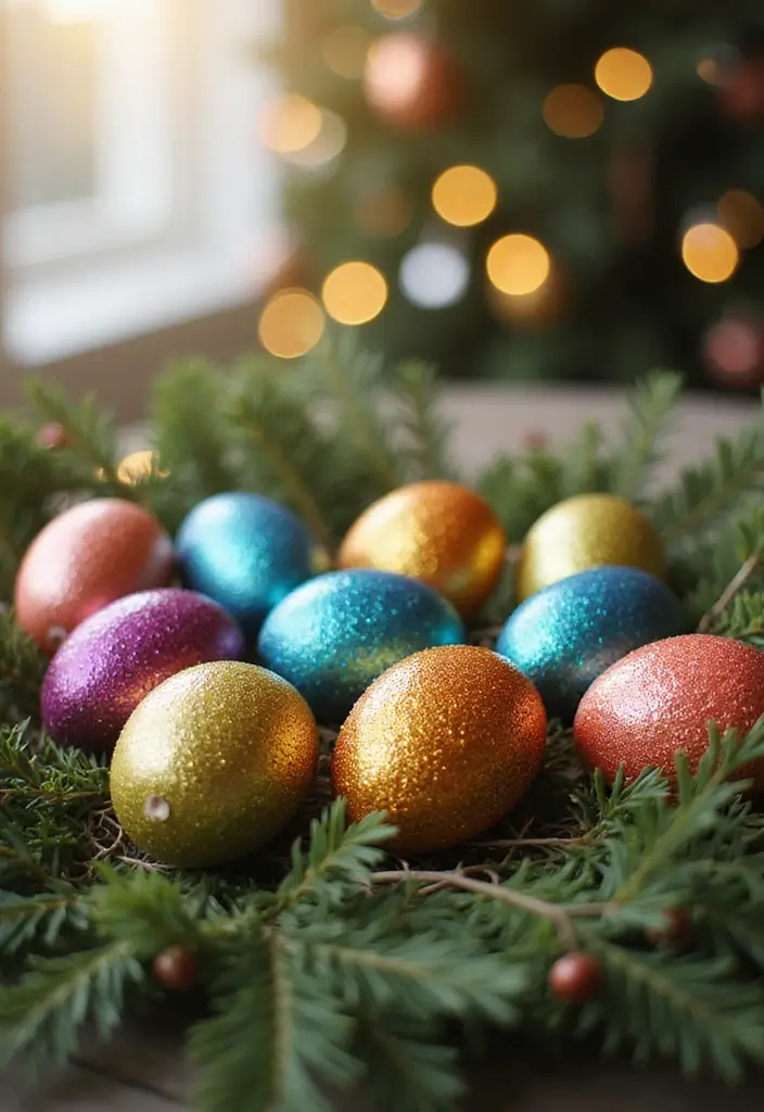 25+ Easter Egg Painting Ideas for a Fun Holiday Craft - 6. Glitter Galore