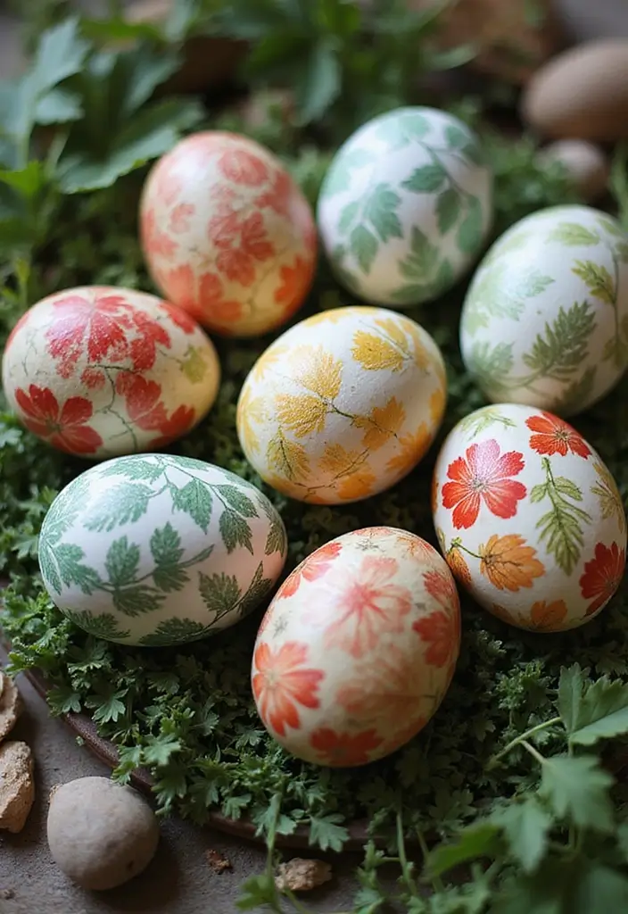 25+ Easter Egg Painting Ideas for a Fun Holiday Craft - 8. Nature-Inspired Eggs