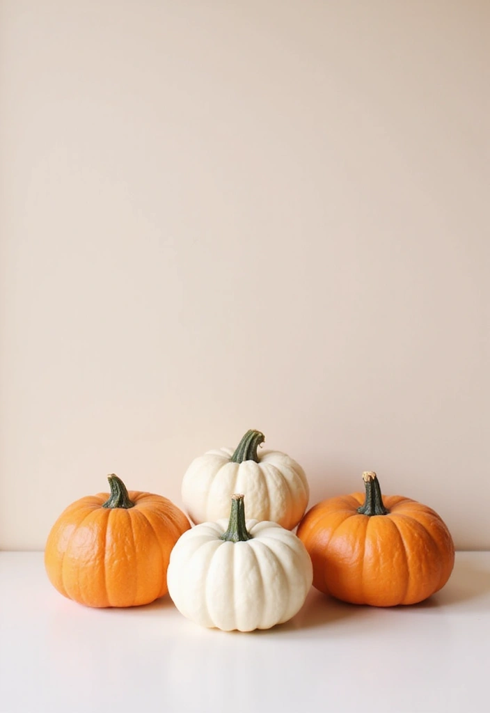 25 Easy & Creative Pumpkin Painting Ideas Anyone Can Do - 19. Minimalist Pumpkins