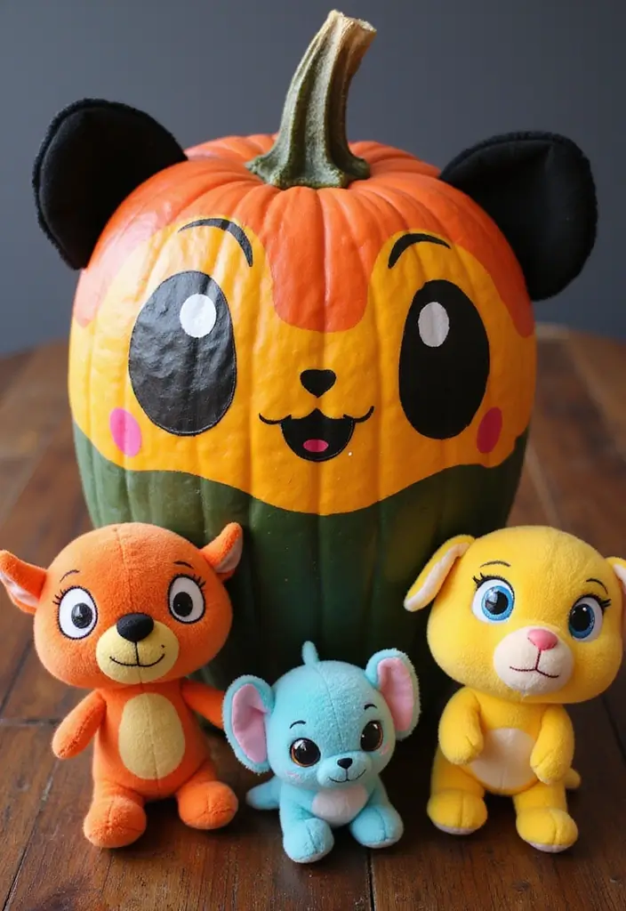 25 Easy & Creative Pumpkin Painting Ideas Anyone Can Do - 5. Character Pumpkins