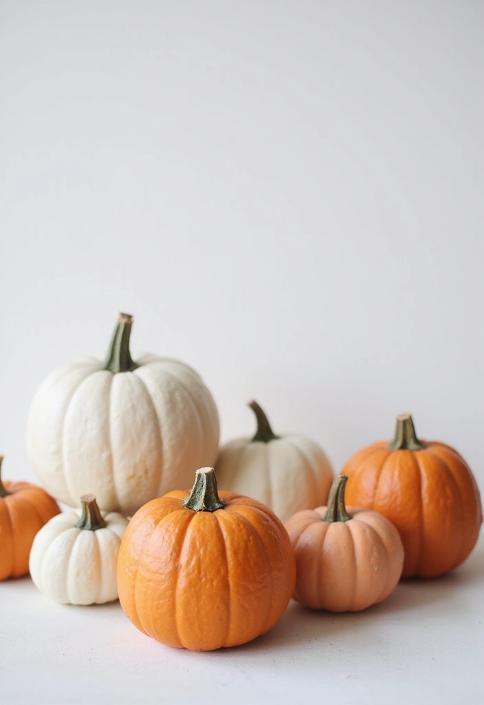 25 Easy & Creative Pumpkin Painting Ideas Anyone Can Do - 9. Monochrome Elegance