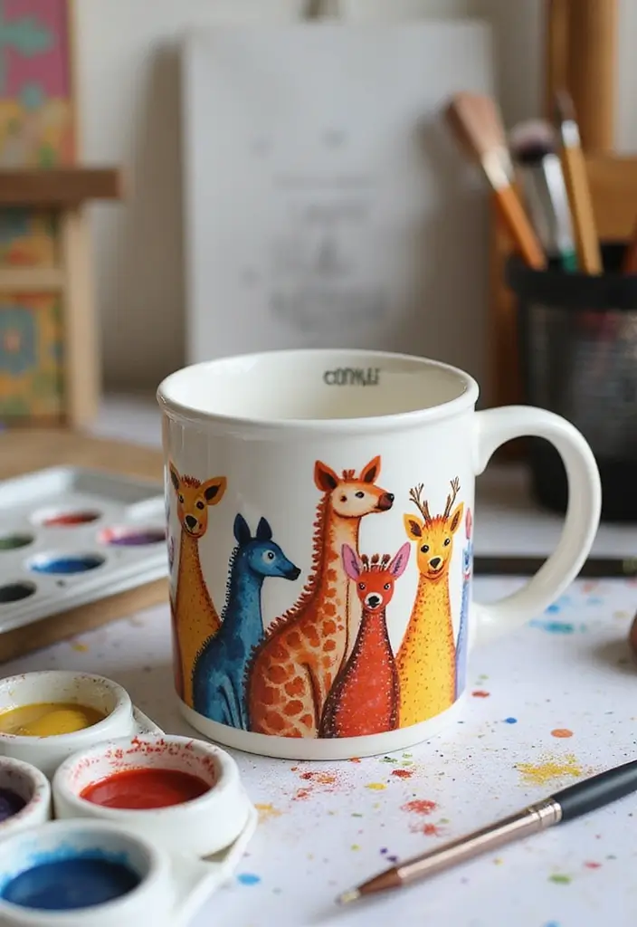 25 Easy Mug Painting Ideas for Beginners - 21. Animal Prints