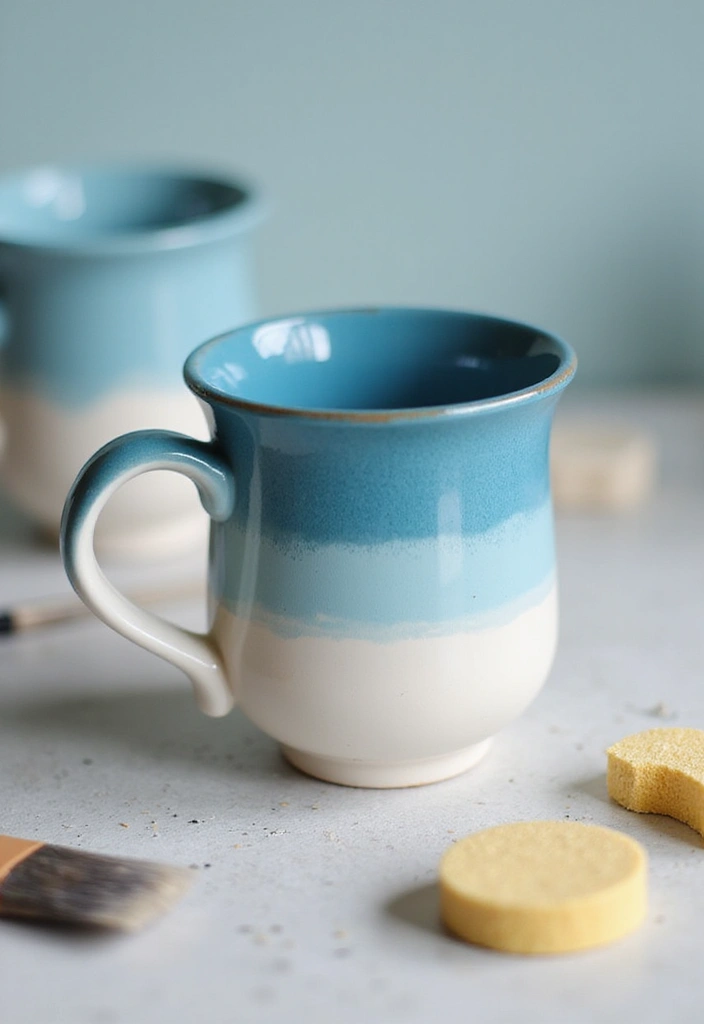 25 Easy Mug Painting Ideas for Beginners - 5. Ombre Effect