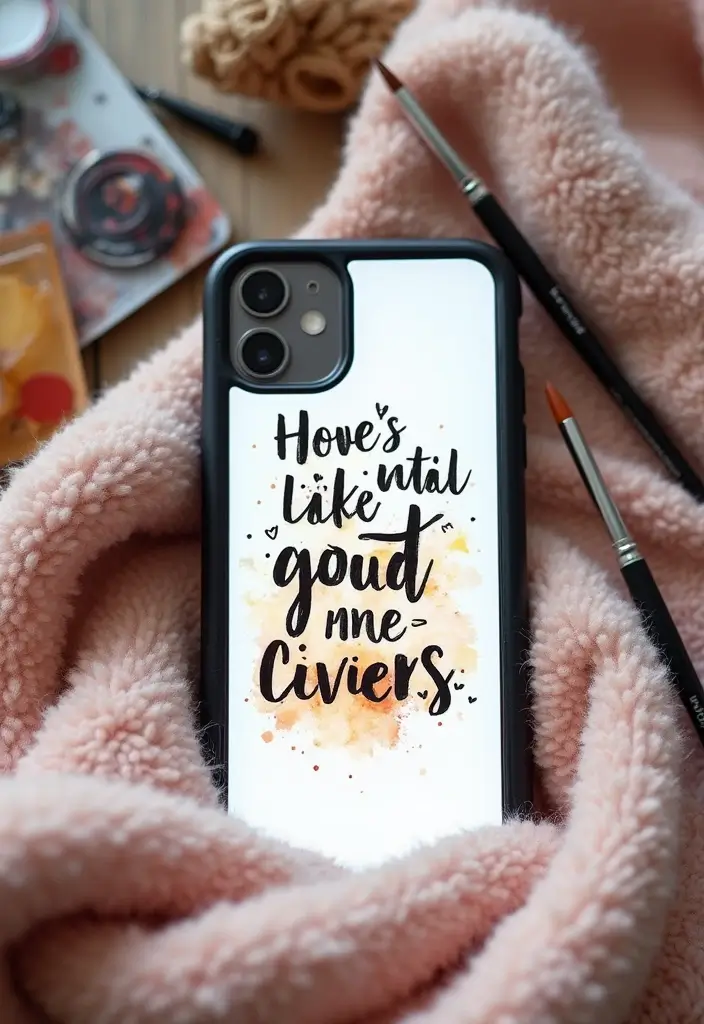 25 Easy Phone Case Painting Ideas for Beginners - 8. Inspirational Quotes
