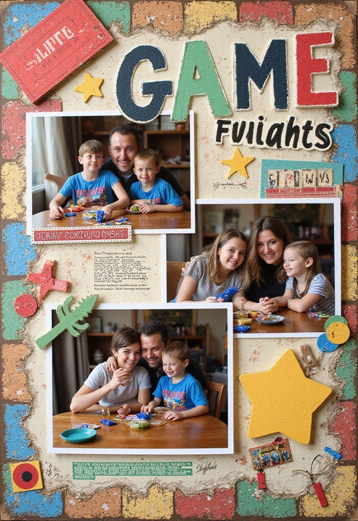 25+ Family Scrapbook Ideas That Capture Every Moment - 12. Family Game Night
