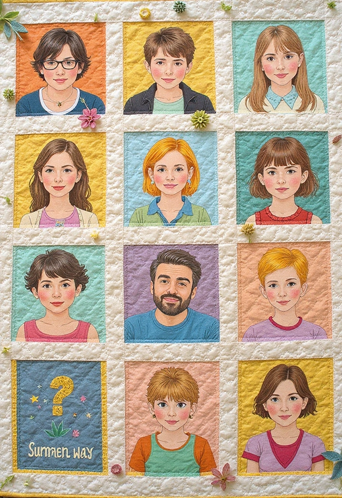 25+ Family Tree Scrapbook Ideas to Trace Your Roots - 18. Family Tree Quilt Inspiration