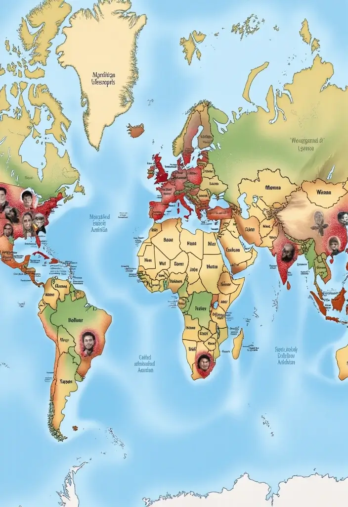 25+ Family Tree Scrapbook Ideas to Trace Your Roots - 21. Family Connections Map