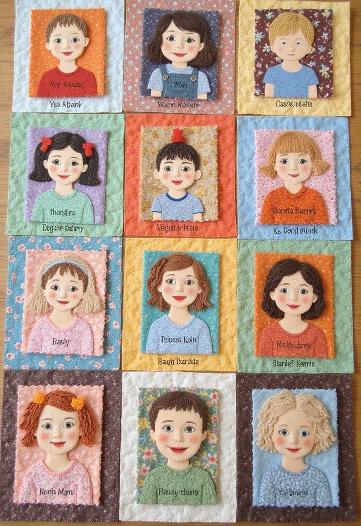 25+ Family Tree Scrapbook Ideas to Trace Your Roots - 22. Family Tree Memory Quilt