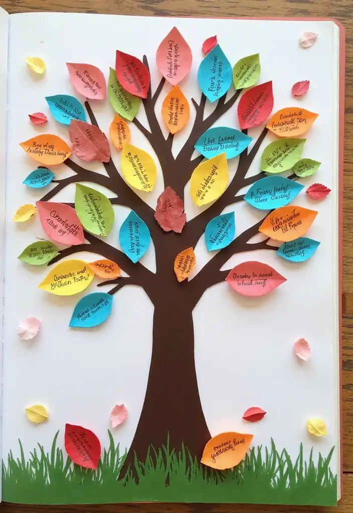 25+ Family Tree Scrapbook Ideas to Trace Your Roots - 25. Family Tree of Wishes