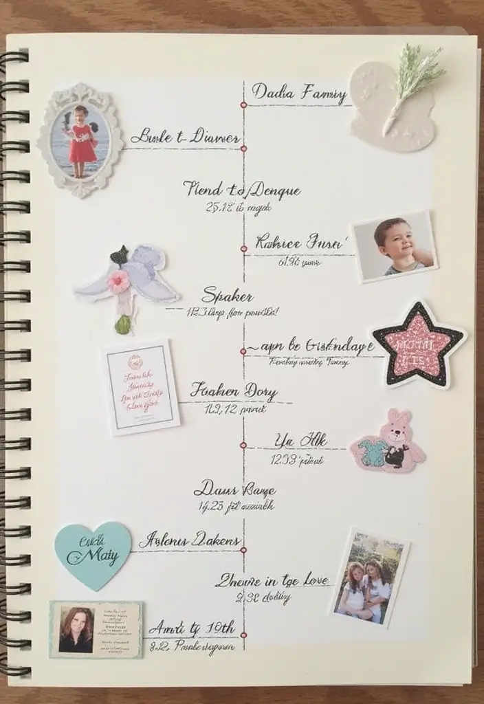 25+ Family Tree Scrapbook Ideas to Trace Your Roots - 3. Family History Timeline