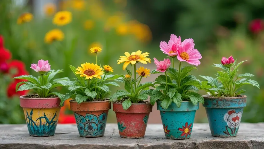 25+ Flower Pot Painting Ideas for Garden Lovers