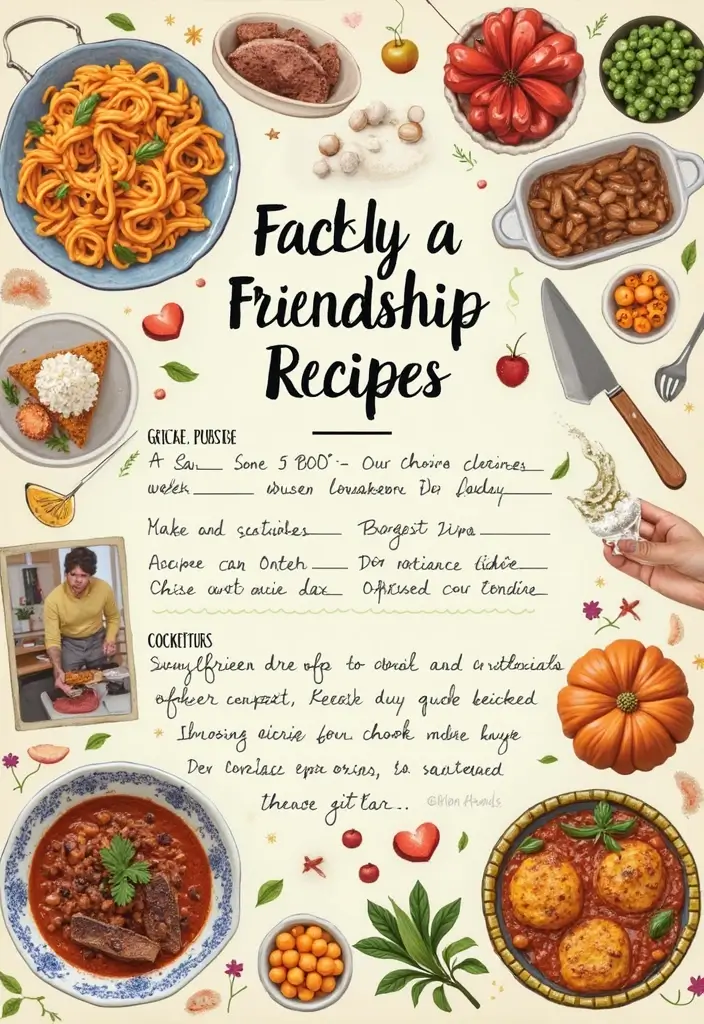 25+ Friendship Scrapbook Ideas to Celebrate Your Besties - 10. Friendship Recipe Book Page