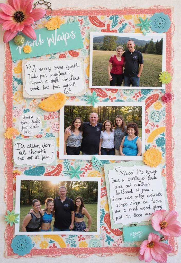 25+ Friendship Scrapbook Ideas to Celebrate Your Besties - 13. Friend Challenges Scrapbook Page