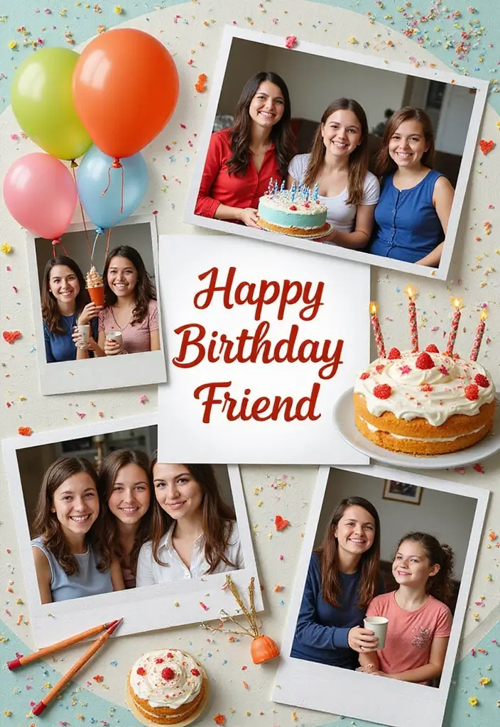 25+ Friendship Scrapbook Ideas to Celebrate Your Besties - 2. Birthday Celebration Pages