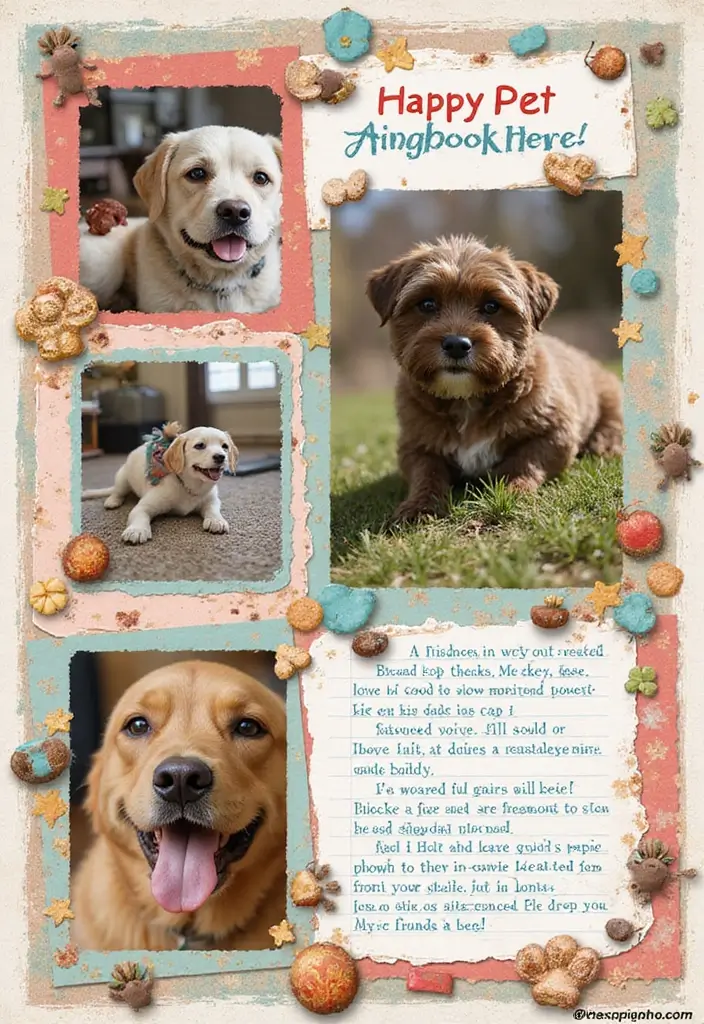 25+ Friendship Scrapbook Ideas to Celebrate Your Besties - 20. Pet Friendship Page