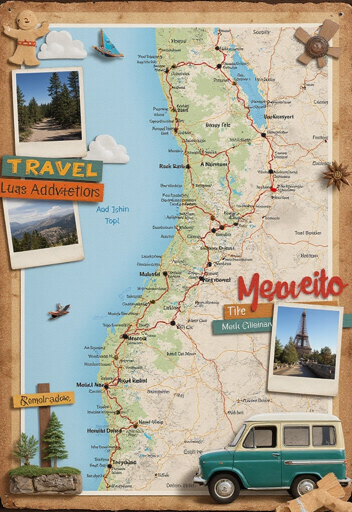 25+ Friendship Scrapbook Ideas to Celebrate Your Besties - 22. Adventure Road Trips Page