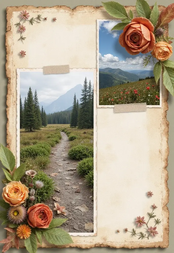 25+ Friendship Scrapbook Ideas to Celebrate Your Besties - 8. Nature Adventures Scrapbook