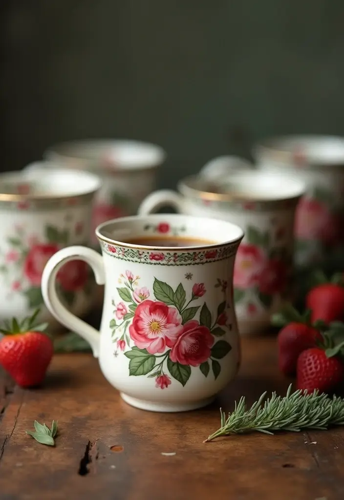 25+ Fun Mug Painting Ideas You’ll Want to Try - 12. Vintage-Inspired