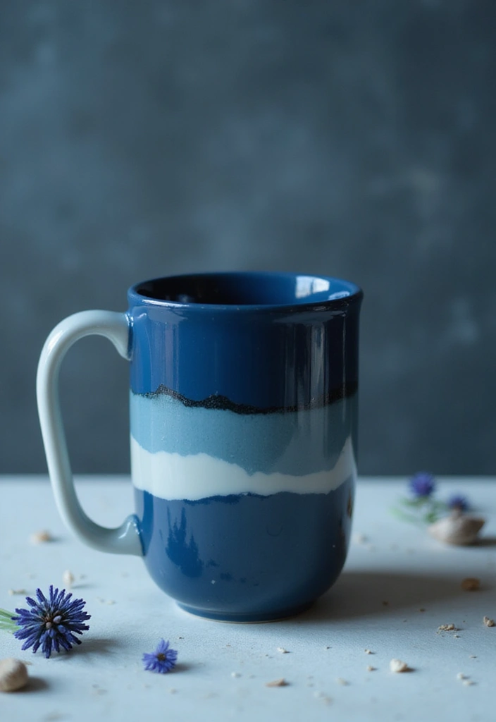 25+ Fun Mug Painting Ideas You’ll Want to Try - 22. Monochrome Designs