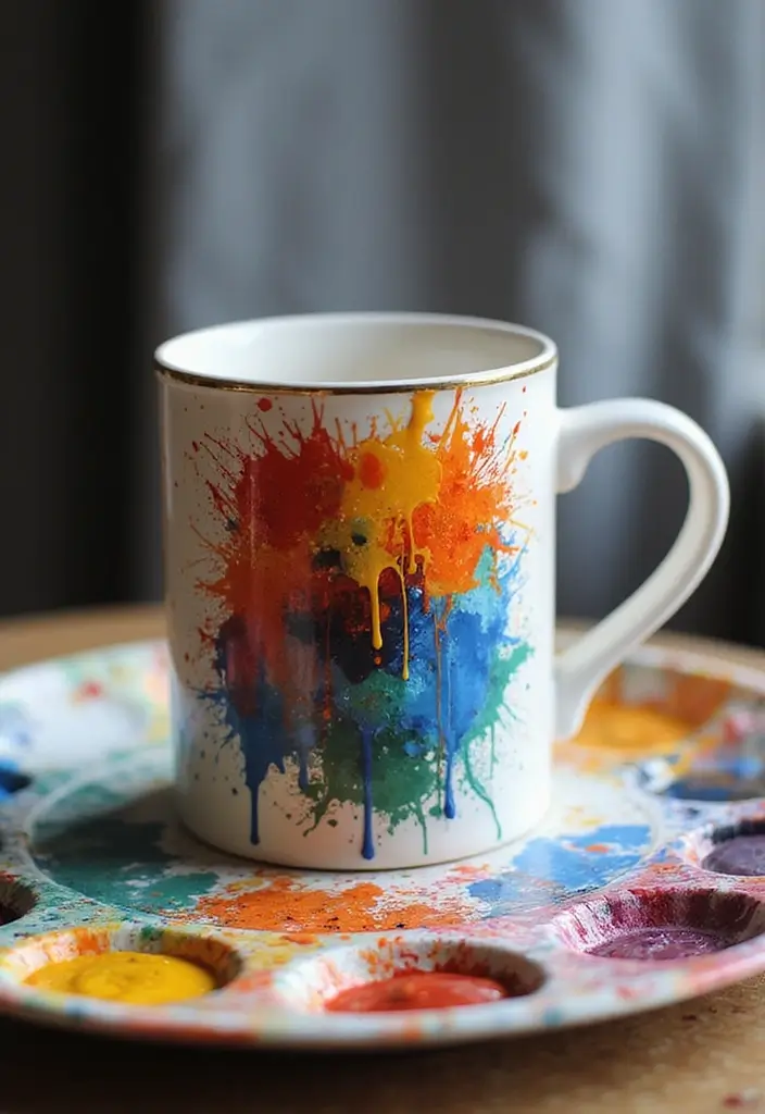25+ Fun Mug Painting Ideas You’ll Want to Try - 6. Abstract Art