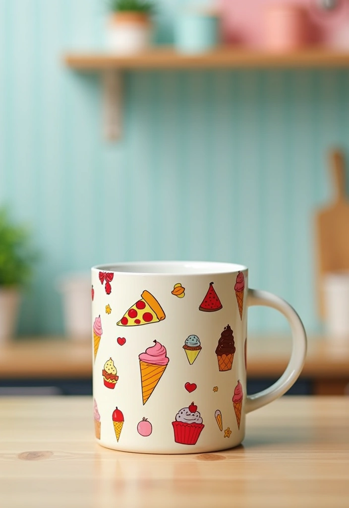 25+ Fun Mug Painting Ideas You’ll Want to Try - 9. Fun Food Designs
