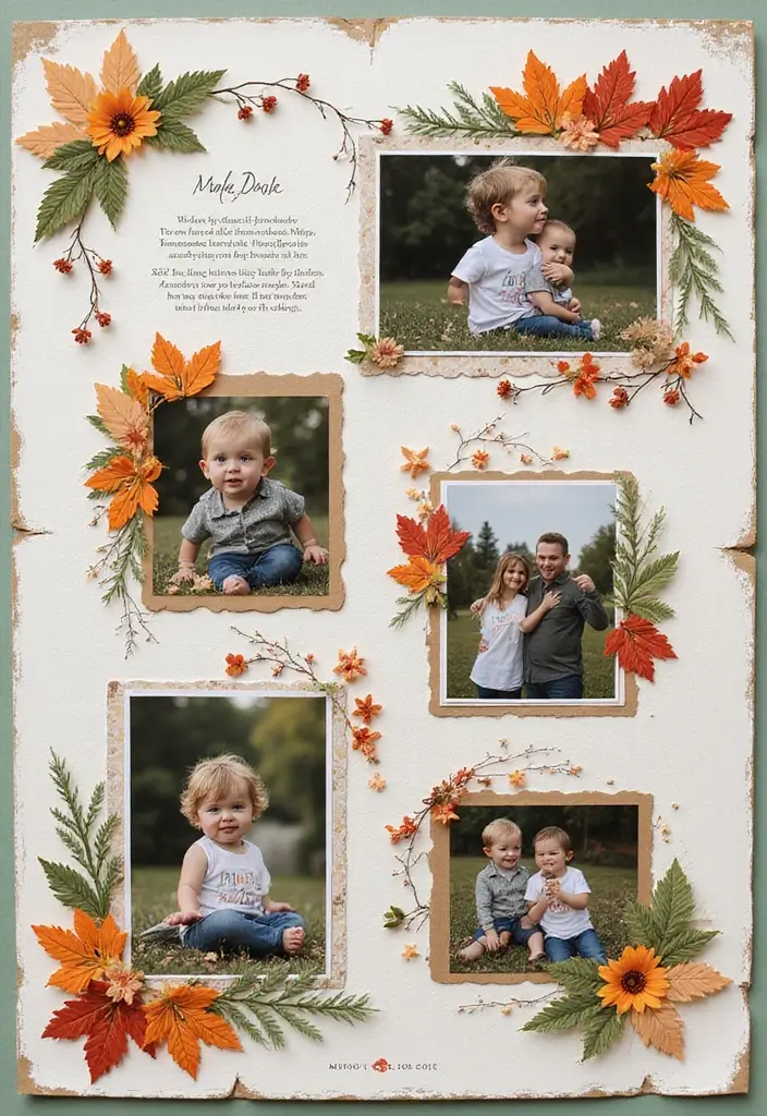 25+ Girlfriend Scrapbook Ideas to Make Her Smile - 11. Seasonal Memories Page