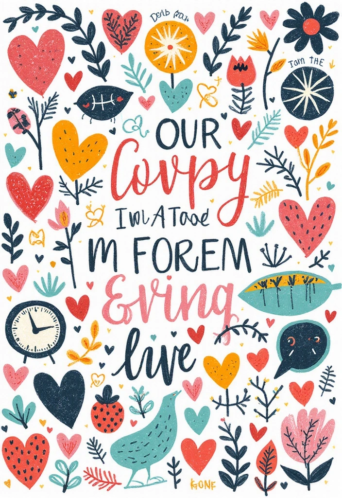 25+ Girlfriend Scrapbook Ideas to Make Her Smile - 17. Artistic Doodles Page