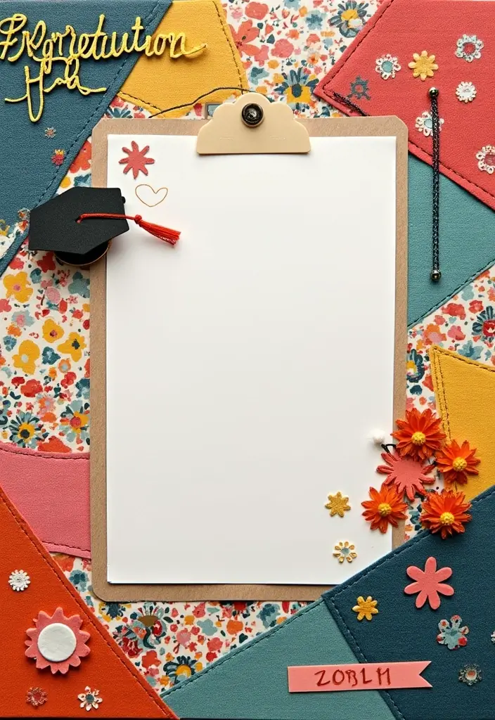 25+ Graduation Scrapbook Ideas to Remember Your Big Day - 2. Signature Colors and Patterns
