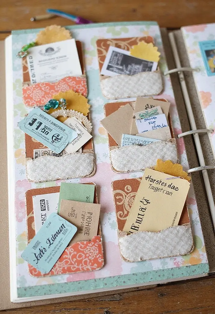 25+ Graduation Scrapbook Ideas to Remember Your Big Day - 21. Memory Pockets