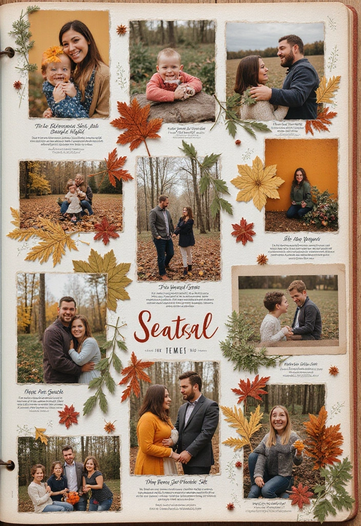 25+ Graduation Scrapbook Ideas to Remember Your Big Day - 23. Seasonal Themes