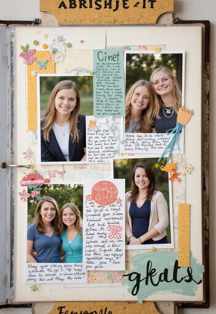 25+ Interactive Scrapbook Ideas with Pop-Ups and Flaps - 10. School Year Highlights with Sliding Panels