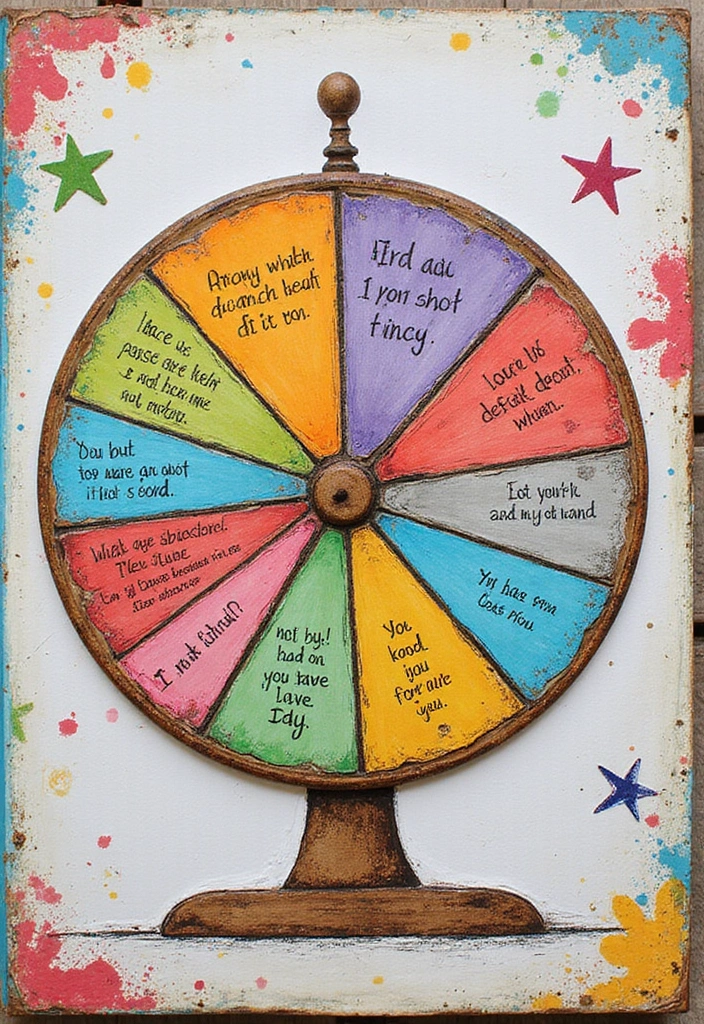 25+ Interactive Scrapbook Ideas with Pop-Ups and Flaps - 14. Favorite Quotes with Spinning Wheels