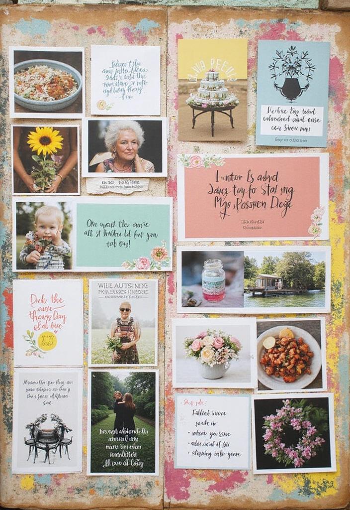 25+ Interactive Scrapbook Ideas with Pop-Ups and Flaps - 16. Themed Mood Boards with Flip Elements