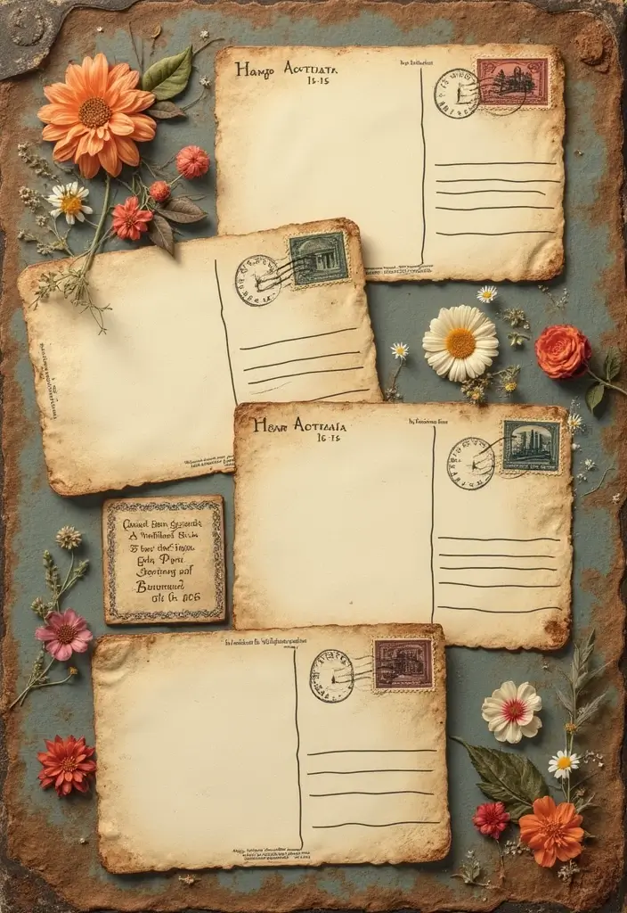 25+ Interactive Scrapbook Ideas with Pop-Ups and Flaps - 17. Vintage Memories with Pop-Up Postcards