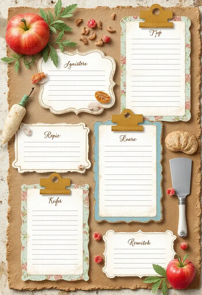 25+ Interactive Scrapbook Ideas with Pop-Ups and Flaps - 21. Cooking Memories with Recipe Cards and Flaps