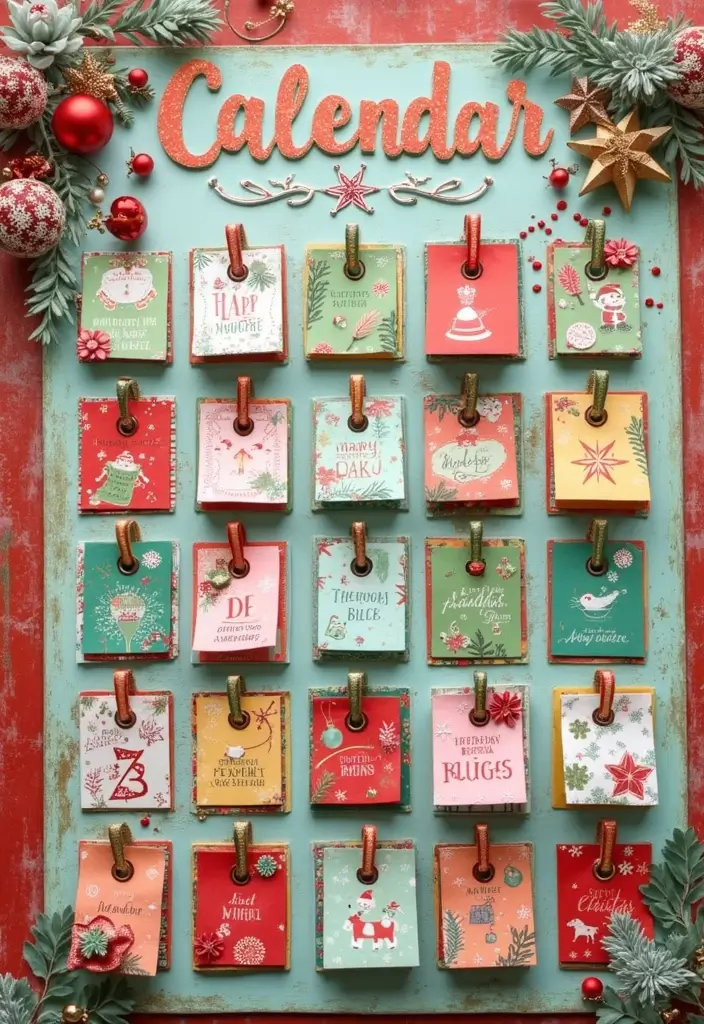 25+ Interactive Scrapbook Ideas with Pop-Ups and Flaps - 4. Holiday Countdown Calendar