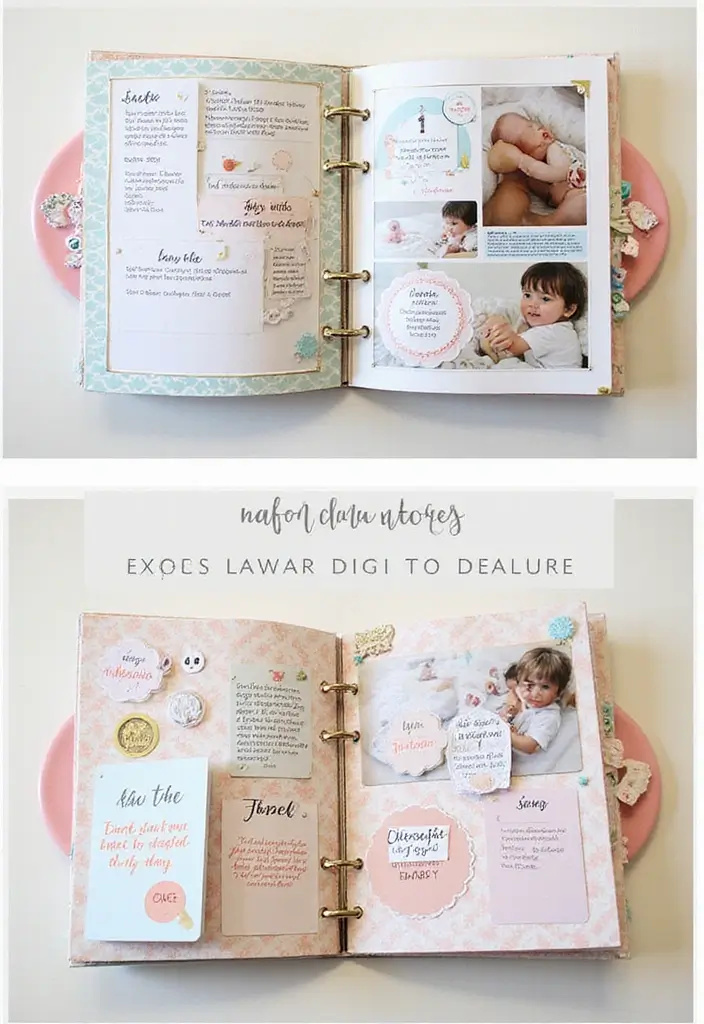25+ Interactive Scrapbook Ideas with Pop-Ups and Flaps - 6. Baby Milestone Flaps