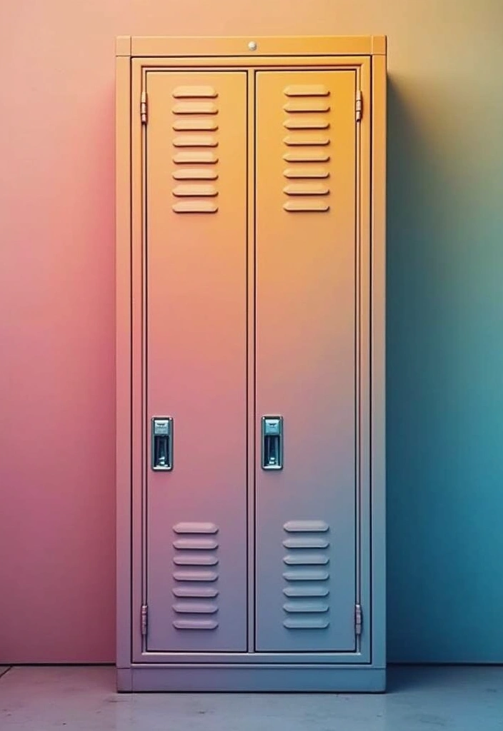 25+ Locker Painting Ideas to Make School More Fun - 10. Ombre Effect