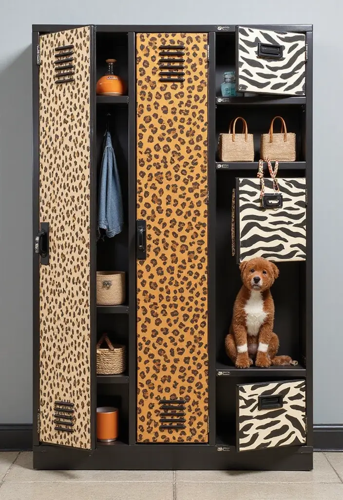 25+ Locker Painting Ideas to Make School More Fun - 7. Fun Animal Prints