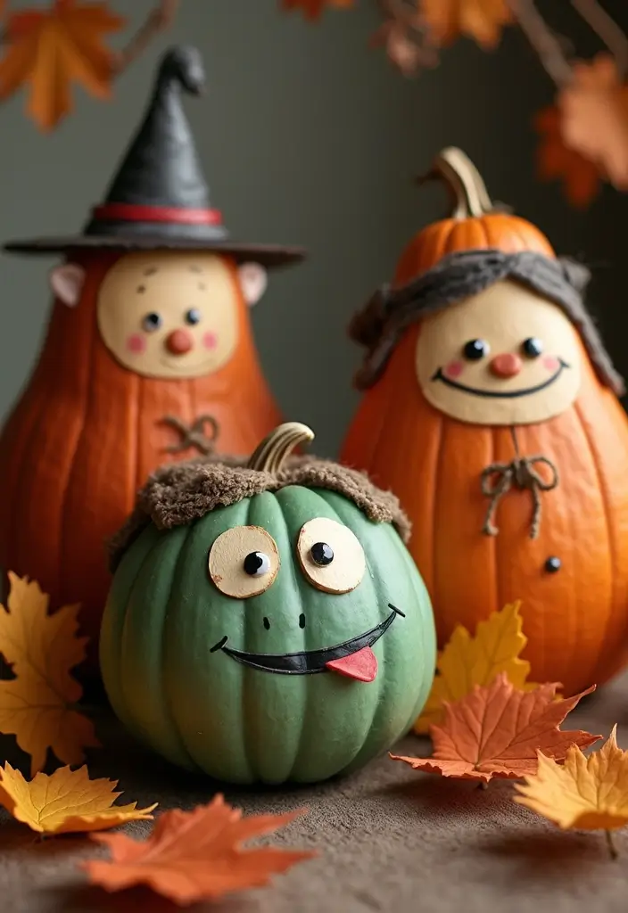 25+ Mini Pumpkin Painting Ideas That Are Adorable - 12. Storybook Characters