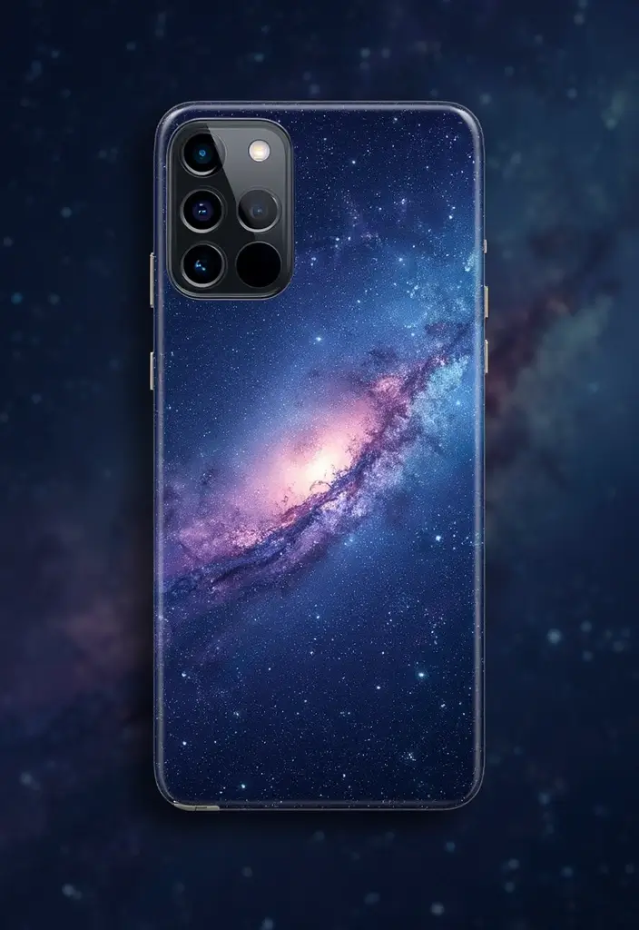 25+ Mobile Cover Painting Ideas to Show Off Your Style - 19. Starry Night Theme