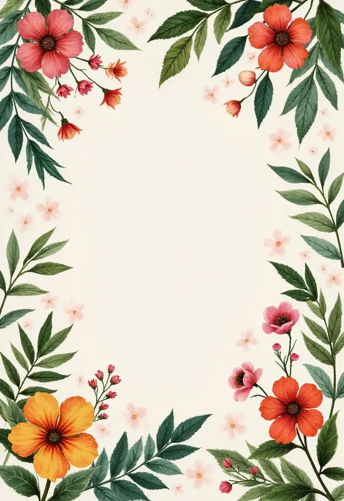25+ Mobile Cover Painting Ideas to Show Off Your Style - 2. Nature-Inspired Botanical Prints