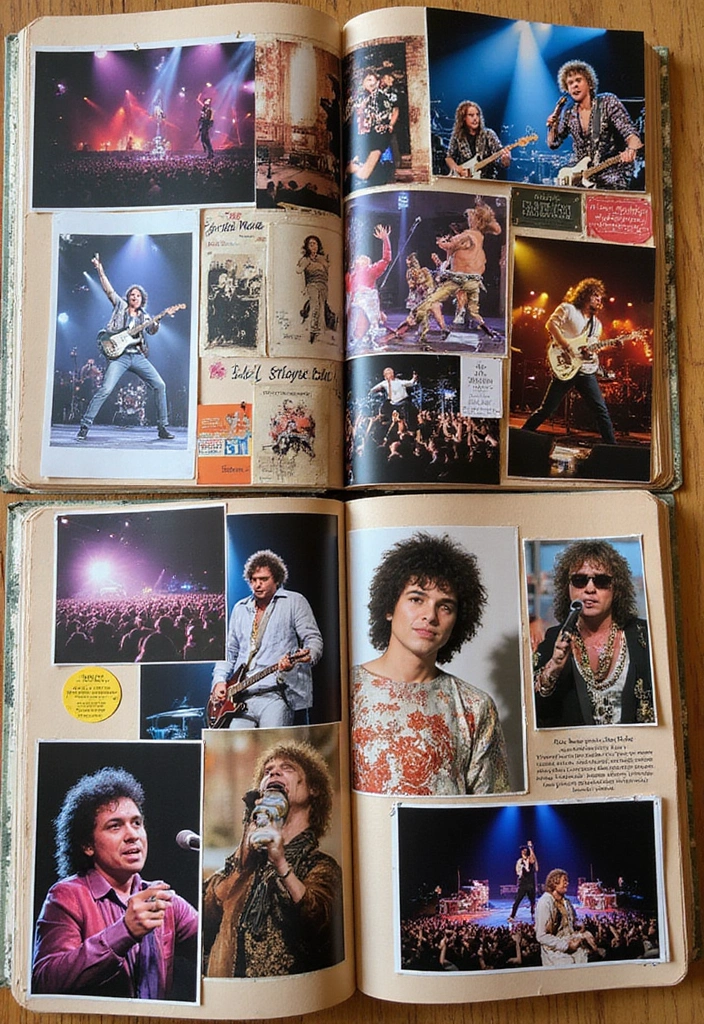 25+ Music Scrapbook Ideas That Hit All the Right Notes - 13. Iconic Concert Moments