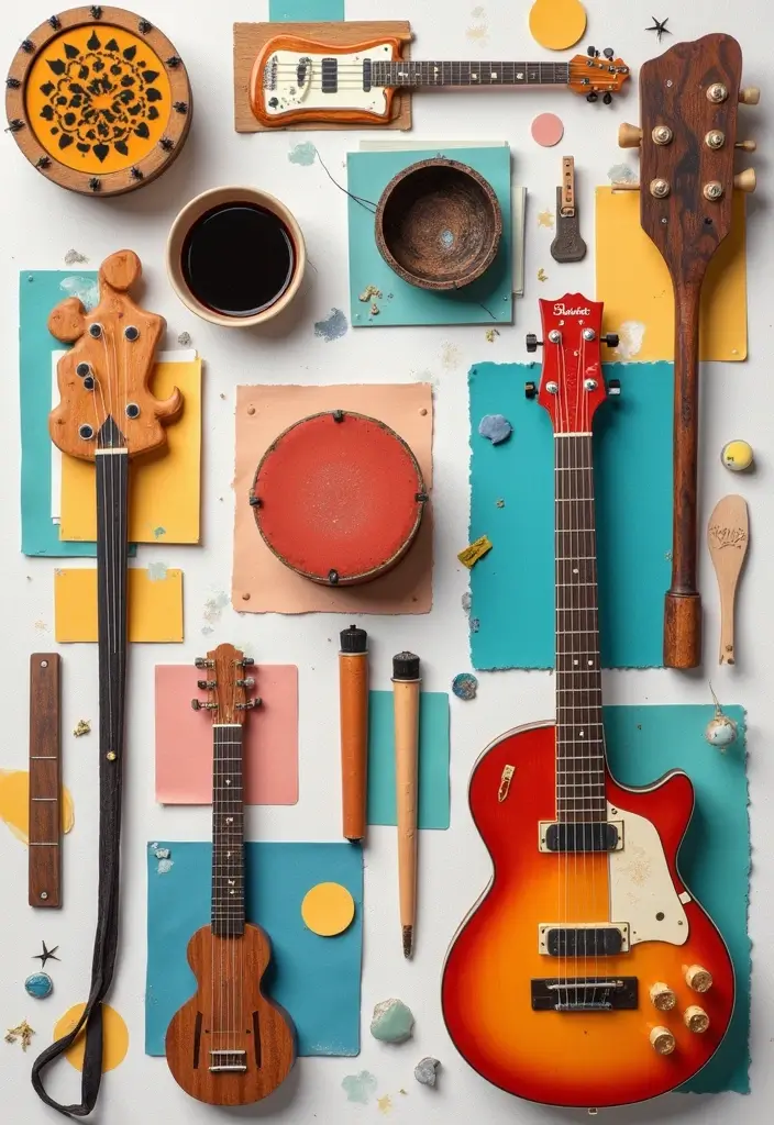 25+ Music Scrapbook Ideas That Hit All the Right Notes - 21. DIY Music Instruments