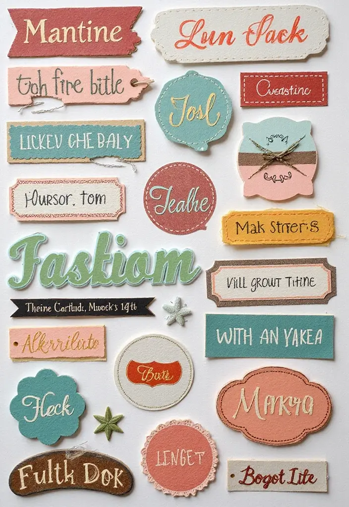 25+ Nature Scrapbook Ideas Inspired by the Great Outdoors - 16. Creative Titles and Labels