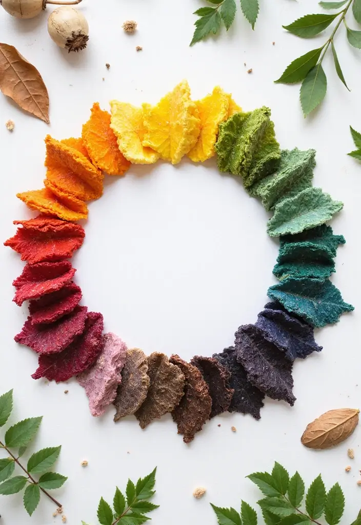 25+ Nature Scrapbook Ideas Inspired by the Great Outdoors - 22. Nature’s Color Wheel